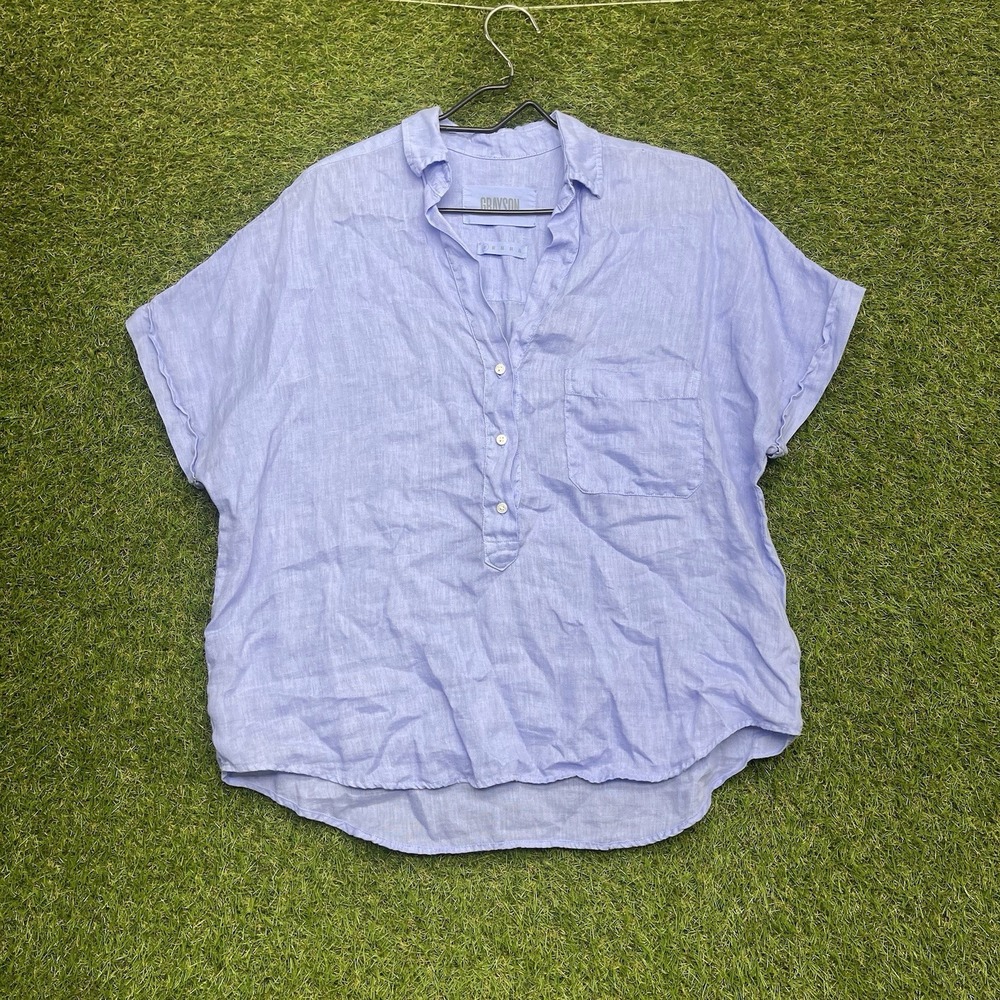 Grayson The Artist Shirt Womens 01 Small Blue By Frank & Eileen Coastal Preppy